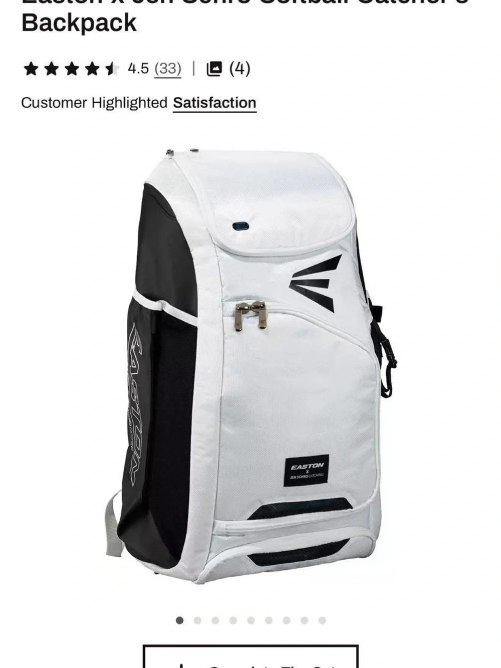 Easton backpack catching bag
